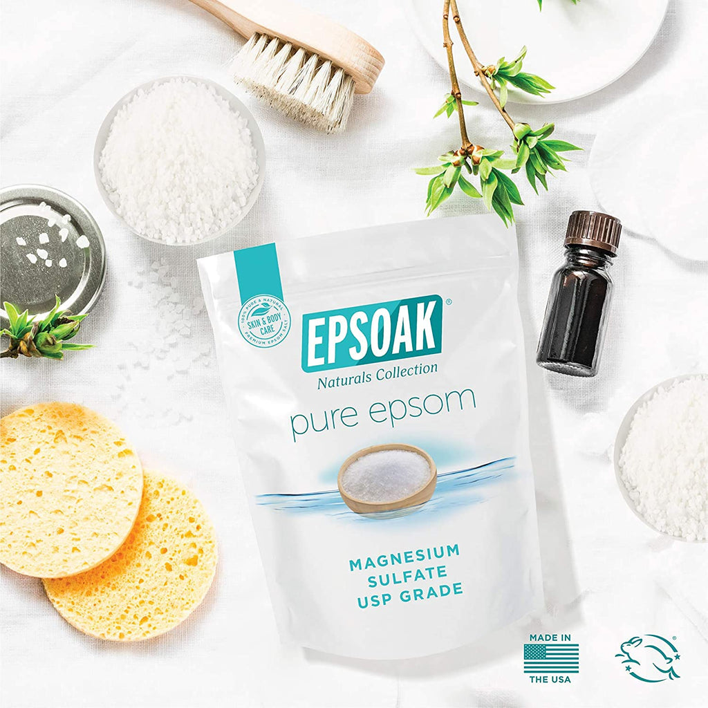 Epsoak Epsom Salt 10 lb Bulk – USP Magnesium Sulfate, Unscented, USA Made