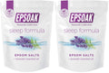 Epsoak Lavender Sleep Epsom Salt 2 lb — 2-Pack, Magnesium Sulfate USP, Resealable USA-Made, Cruelty-Free