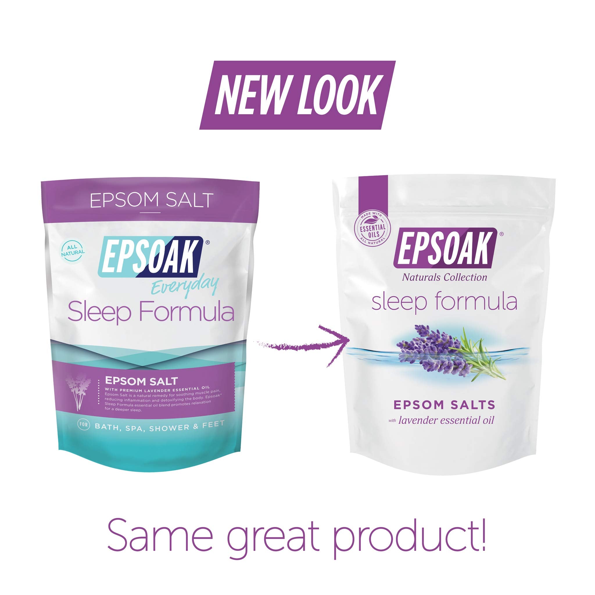Epsoak Scented Epsom Salt Bundle - Sleep Formula 2 lbs & Muscle Soak 2 lbs