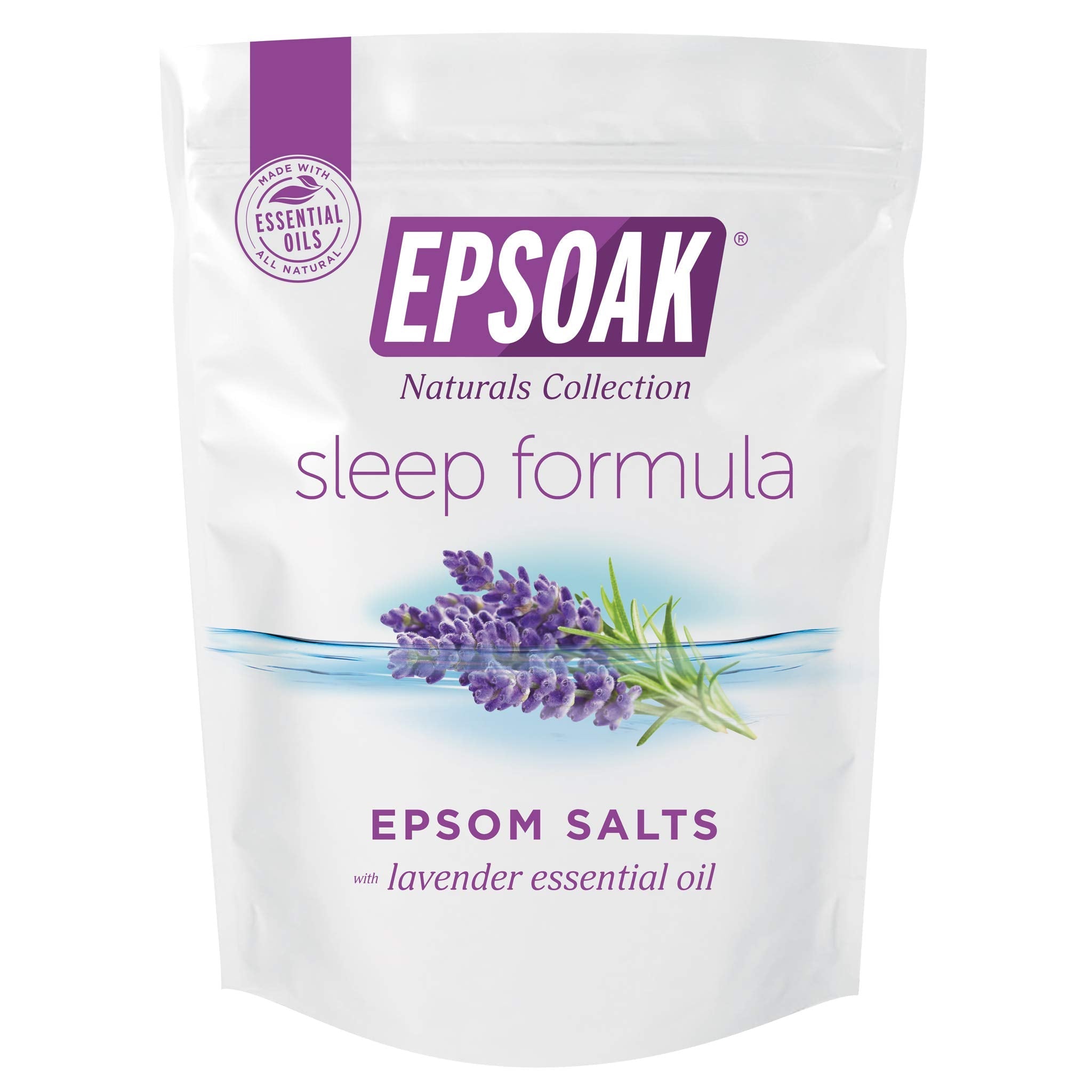 Epsoak Scented Epsom Salt Bundle - Sleep Formula 2 lbs & Muscle Soak 2 lbs
