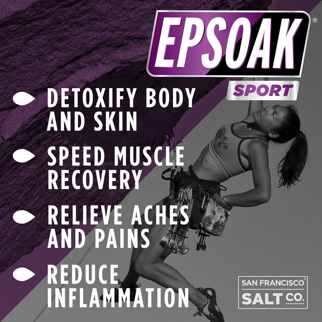 Epsoak Sport Recovery Epsom Salt Soak – Lavender Magnesium Sulfate, USA Made, 5 lbs
