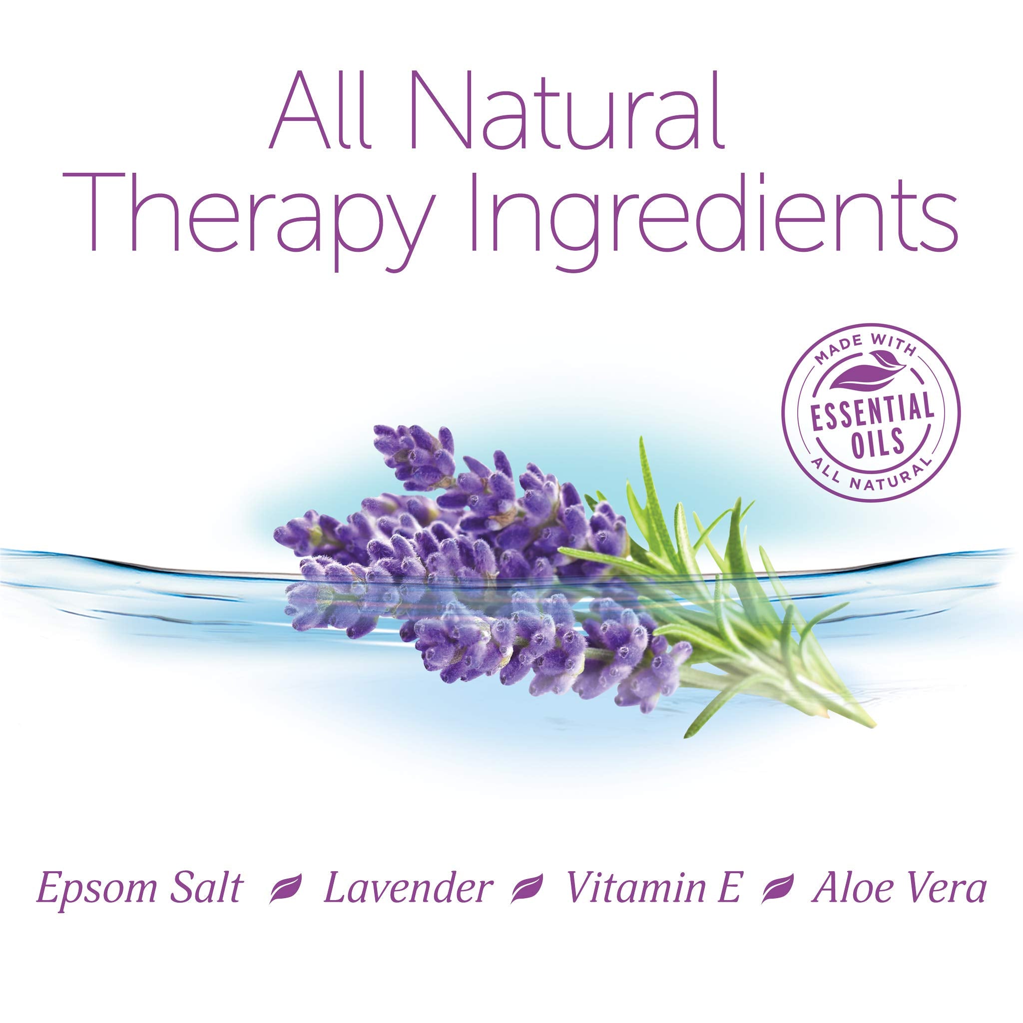 Epsoak Lavender Sleep Epsom Salt 2 lb — 2-Pack, Magnesium Sulfate USP, Resealable USA-Made, Cruelty-Free