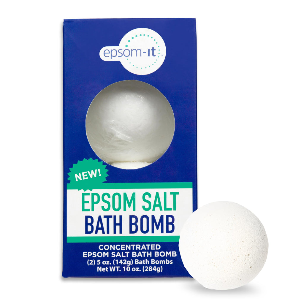 EPSOM-IT Epsom Salt Bath Bombs – Unscented Magnesium Sulfate (2-Pack)