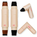 Eqimznv 2PCS Foldable Winged Eyeliner Stamp Pen — 24H Waterproof Gel Eyeliner (Black + Brown)