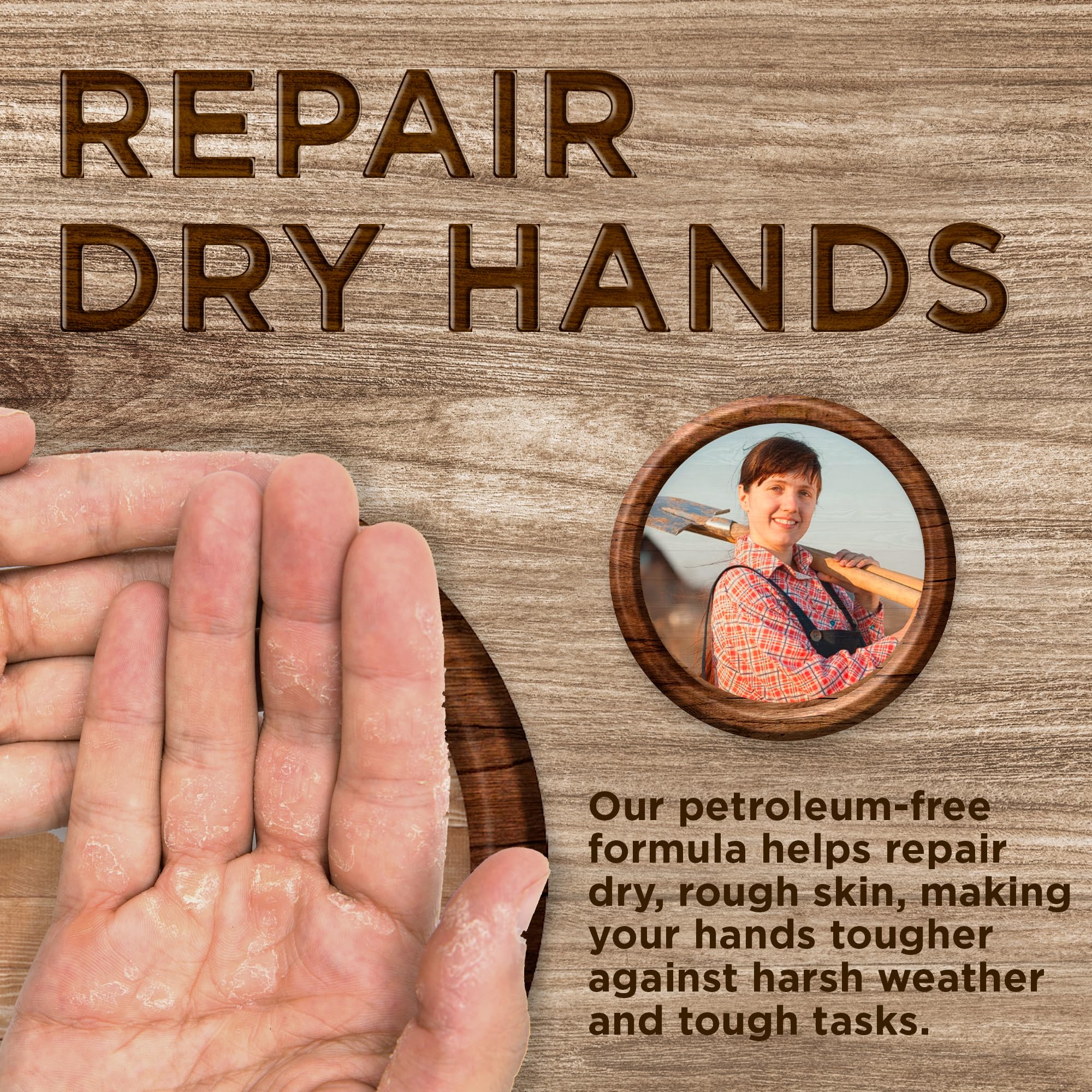 Equerry's Barn Hands Moisturizer for Active Hands | Non-Greasy, Petroleum-Free Hand Cream | 3 oz Peppermint