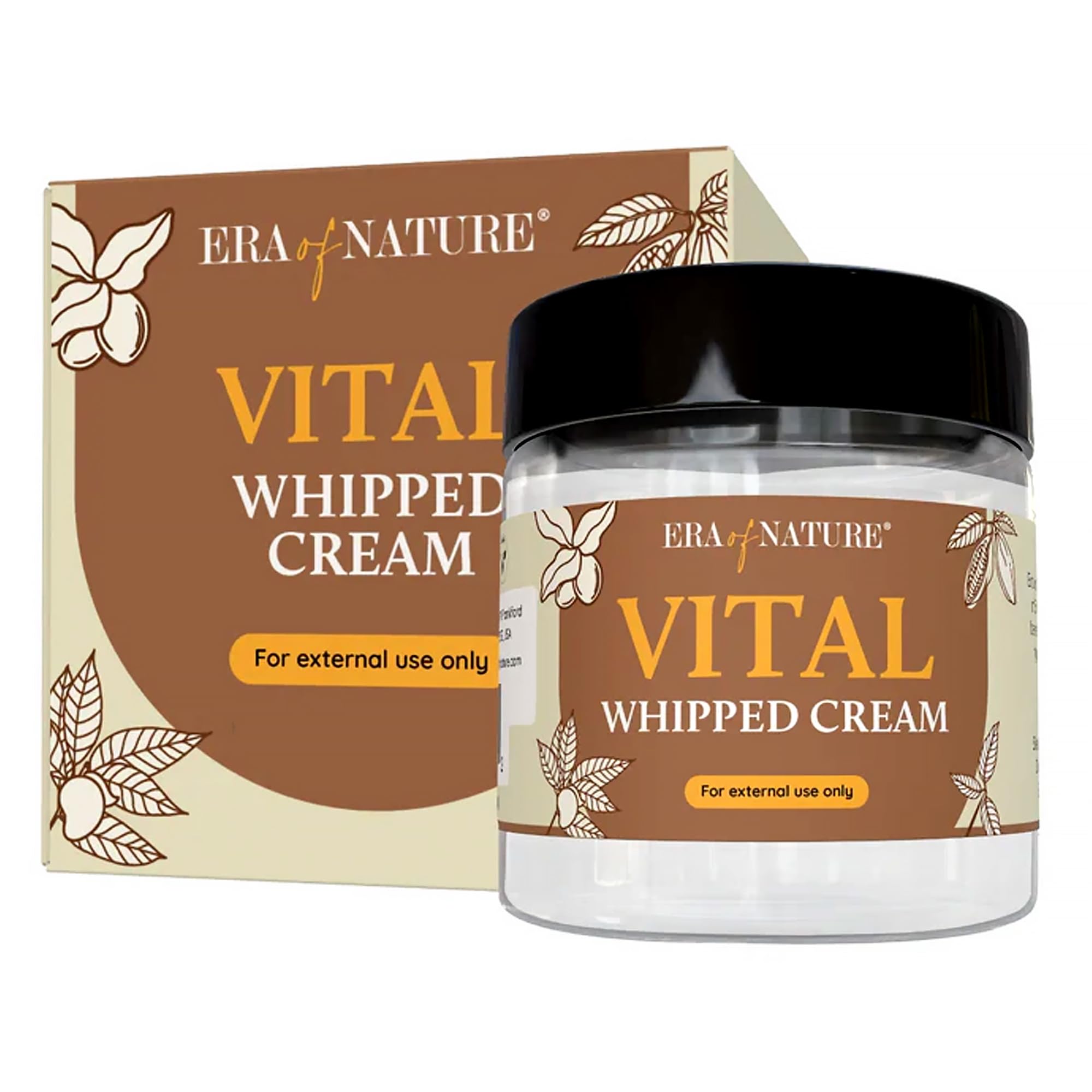 Era of Nature Shea Butter Mango Cocoa Blend Whipped Body Cream – 8oz, Lightweight & Non-Greasy