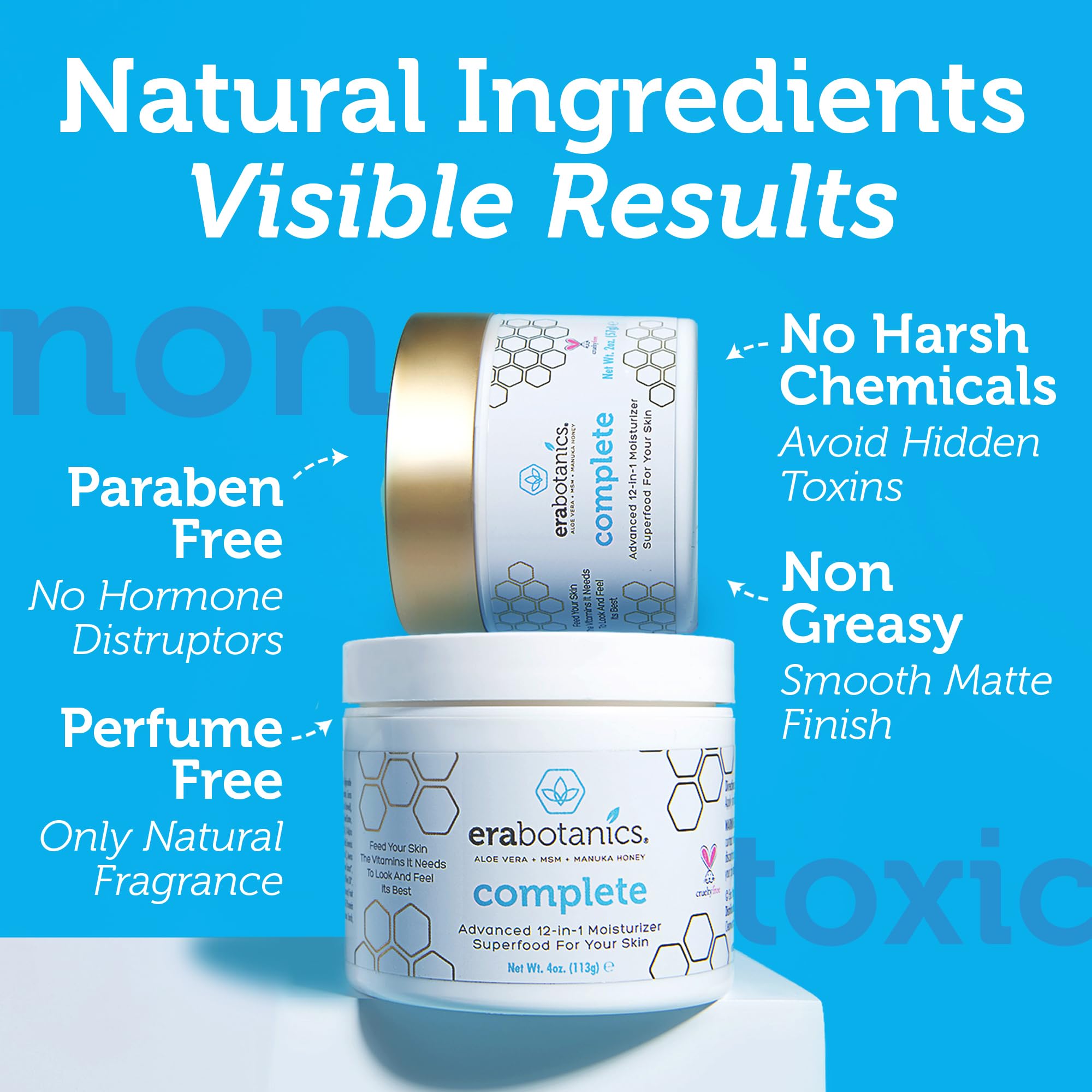 Era Organics Face Moisturizer Cream – 12-in-1 Hydration with Manuka Honey & Hyaluronic Acid