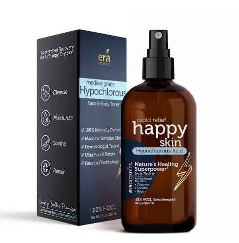 Era Organics Happy Skin HOCl Toner Spray .02% – Extra Strength, Extra Gentle, 8oz