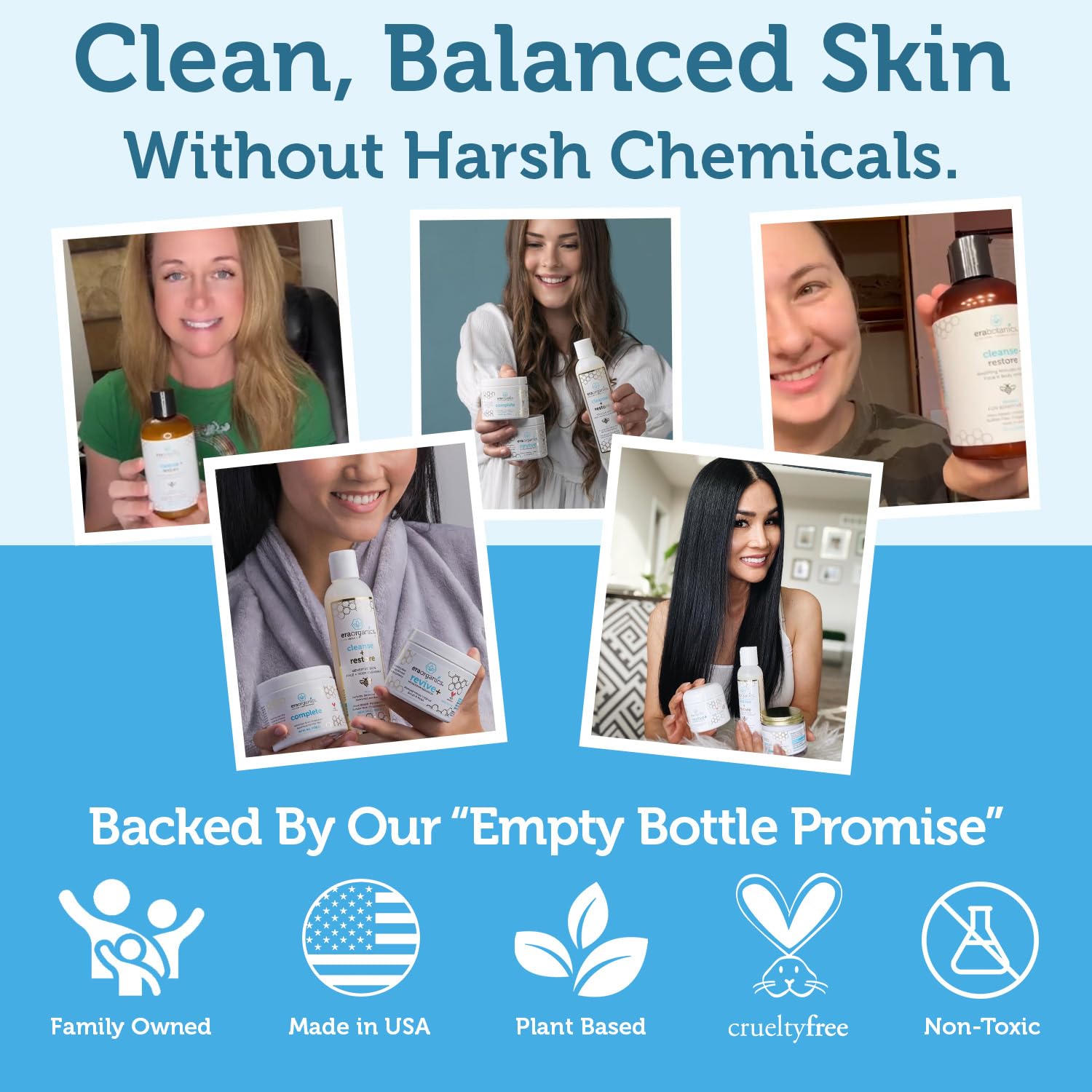 Era Organics Manuka Honey Face Wash for Sensitive Skin – Sulfate-Free Cleanser with Aloe Vera & Hyaluronic Acid (USA) - 8 oz