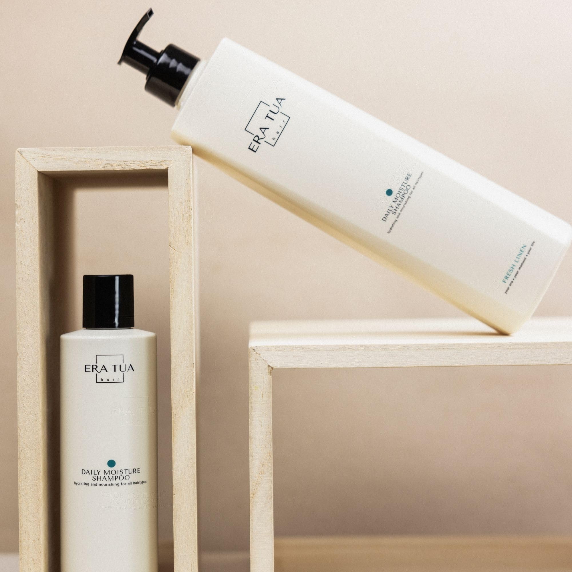 ERA TUA Fresh Linen Daily Moisture Shampoo – Dutch Made, Bergamot Jasmine Rose, 750 ml