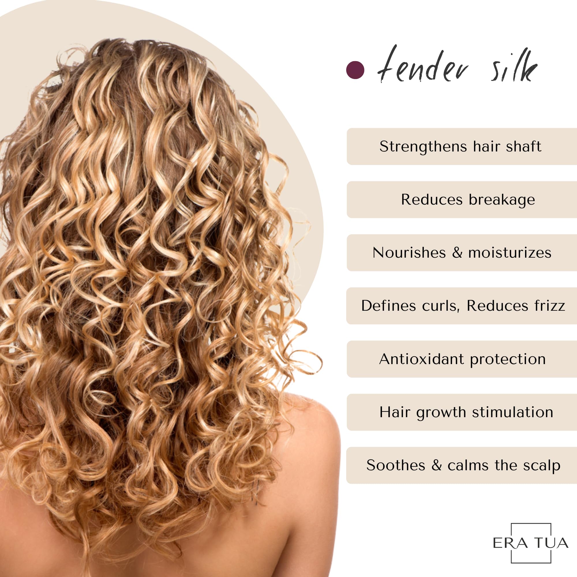 ERA TUA Tender Silk Bouncing Curls Conditioner | Dutch Made Curl Enhancer | 200 ml