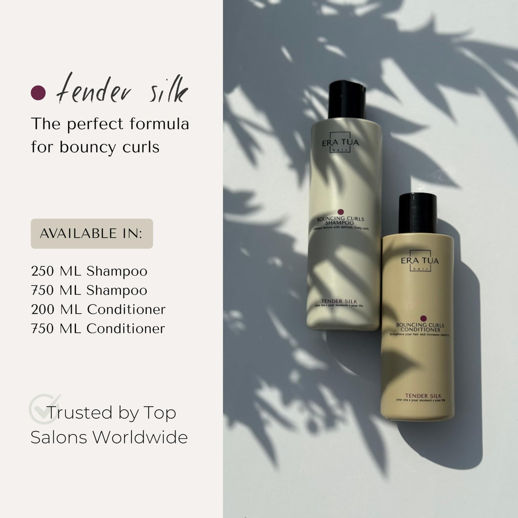 ERA TUA Tender Silk Bouncing Curls Shampoo — Dutch Made, Sulfate-Free for Curly Hair, 250 ml