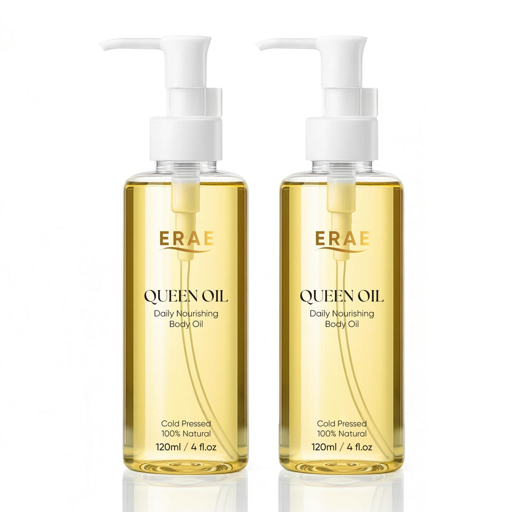 ERAE Queen Oil: Cold-Pressed Botanical Body Oil for Daily Nourishment (2-Pack, 120 ml each)
