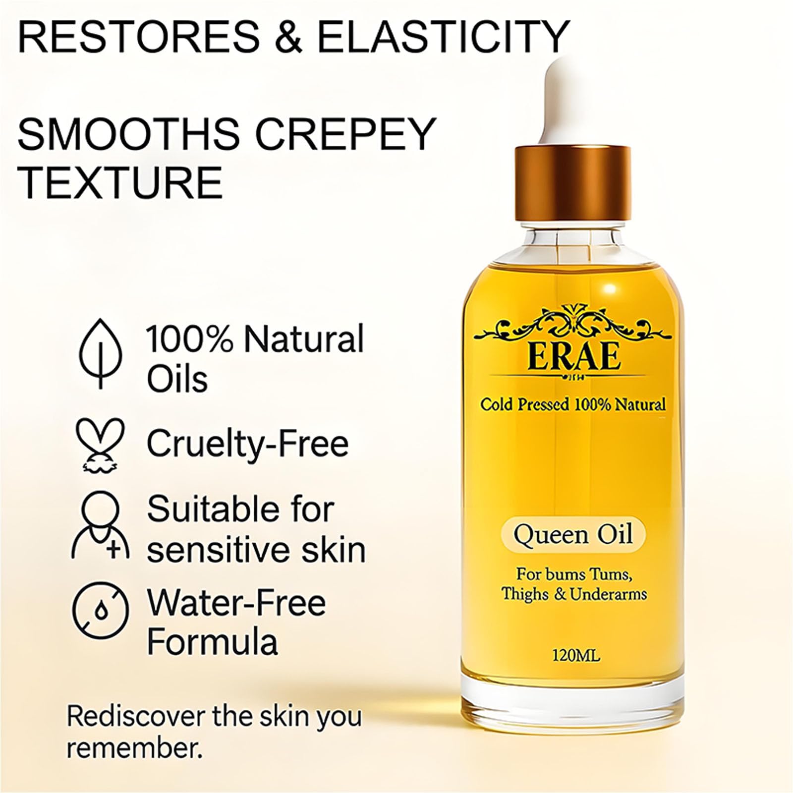 Erae Queen Oil – Premium Cold-Pressed Body Oil for Firm, Soft Skin (4 oz)