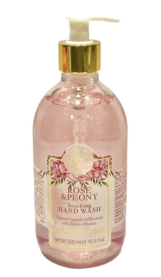 ERBARIO TOSCANO Rose & Peony Moisturizing Hand Wash – Made in Italy, 16.9 oz