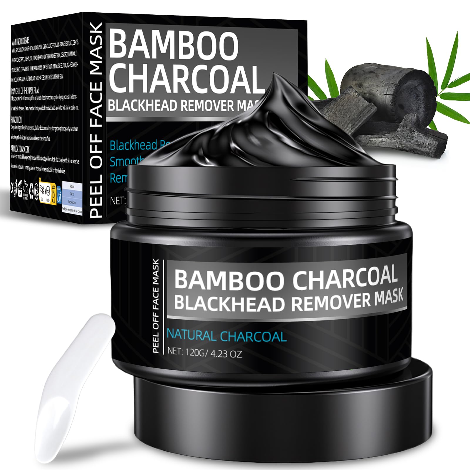 Erigathe Charcoal Peel Off Mask - Deep Cleansing Blackhead Remover for Face & Nose | 4.23 oz