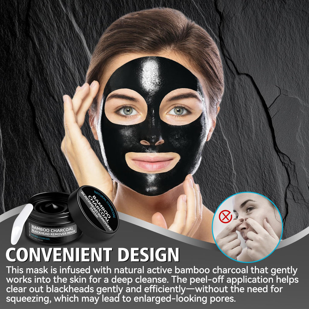 Erigathe Charcoal Peel Off Mask - Deep Cleansing Blackhead Remover for Face & Nose | 4.23 oz