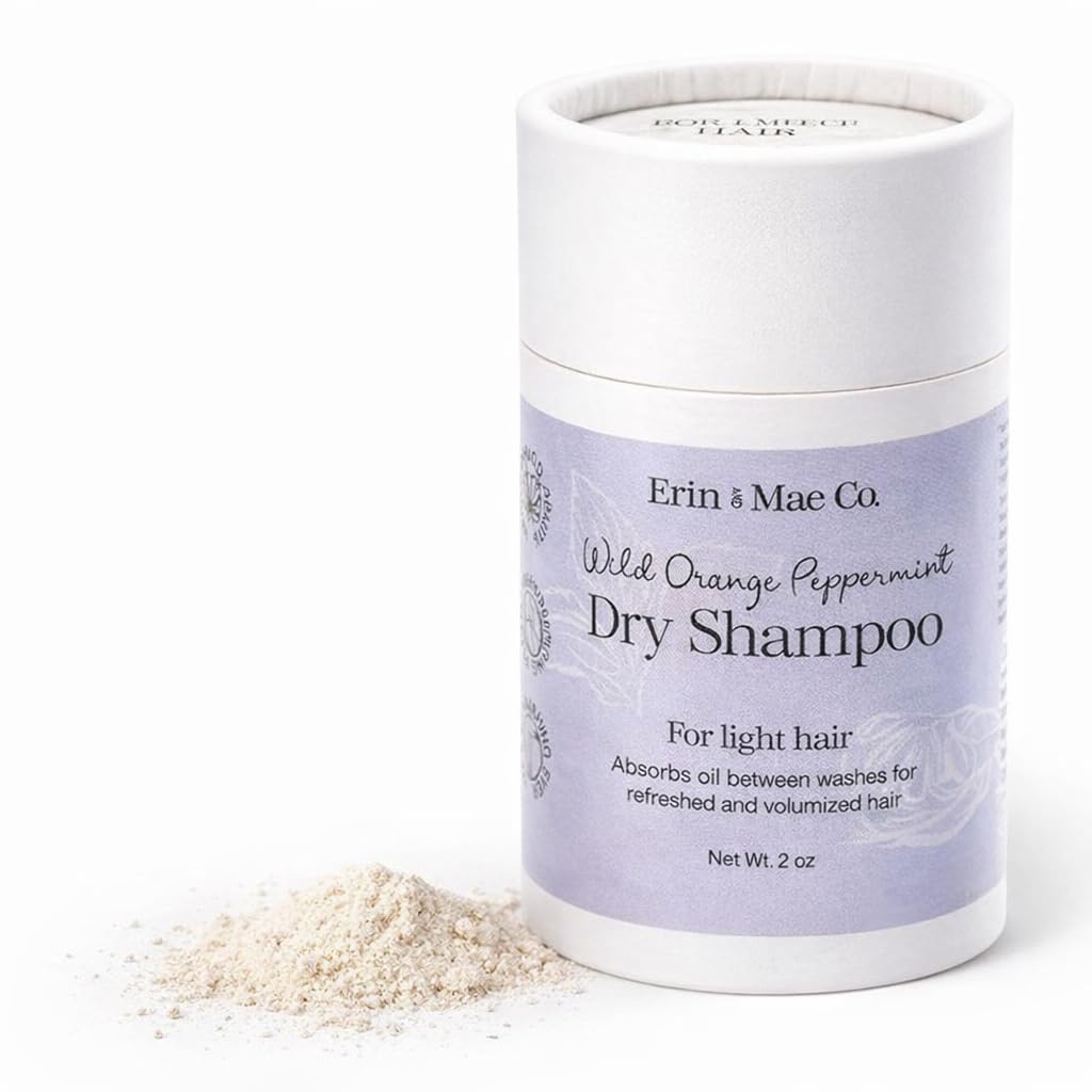 ERIN AND MAE CO. Dry Shampoo Powder – Natural, Non-Aerosol & Fragrance-Free, 2oz Travel Size