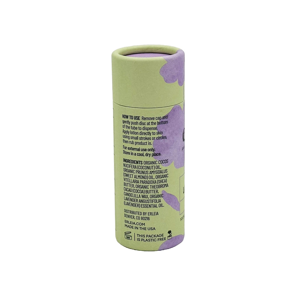 Erleia Travel-Friendly Lavender Lotion Bar — Vegan & Plastic-Free