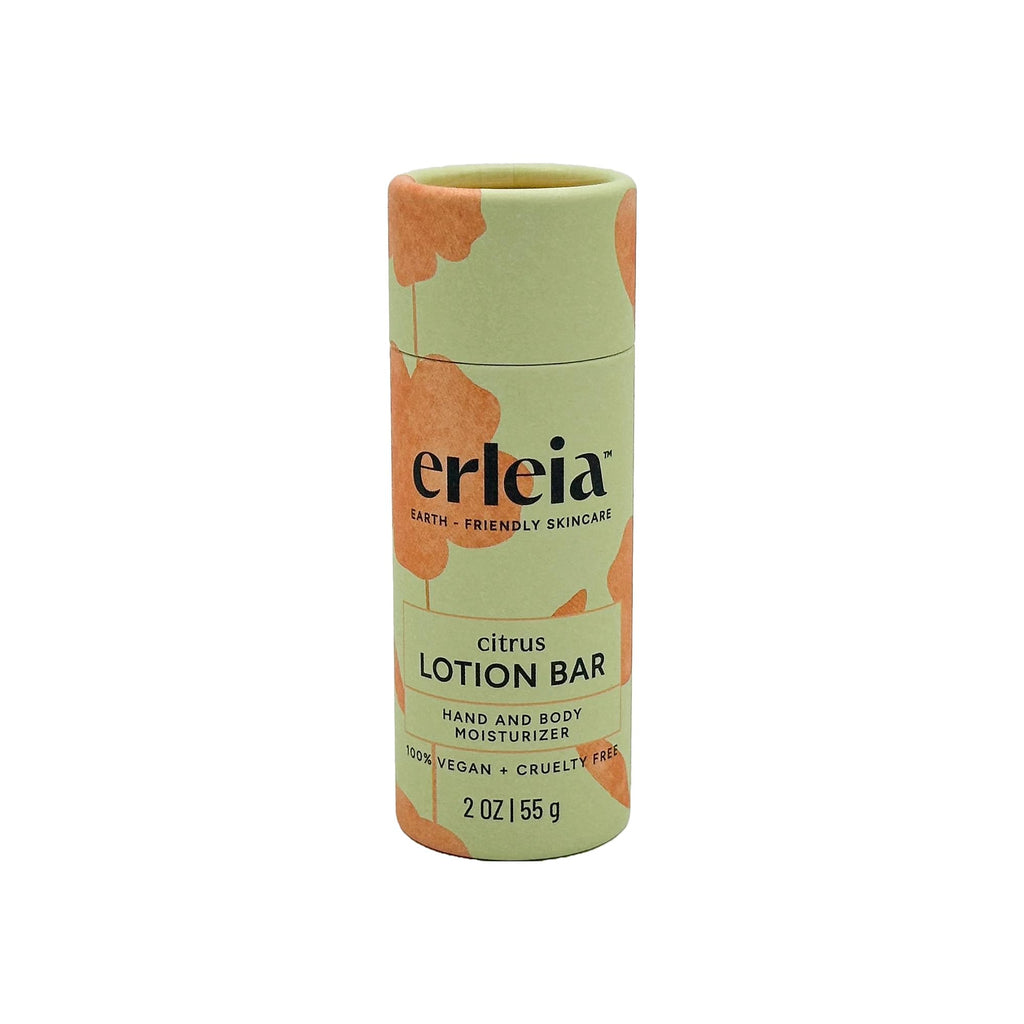 Erleia Travel-Friendly Lotion Bar | Citrus, Vegan & Plastic-Free