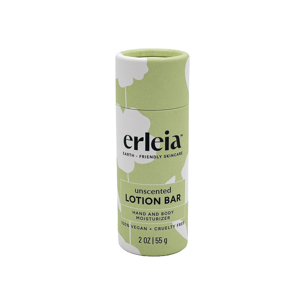 Erleia Travel-Friendly Lotion Bar — Vegan, Cruelty-Free, Plastic-Free, Unscented
