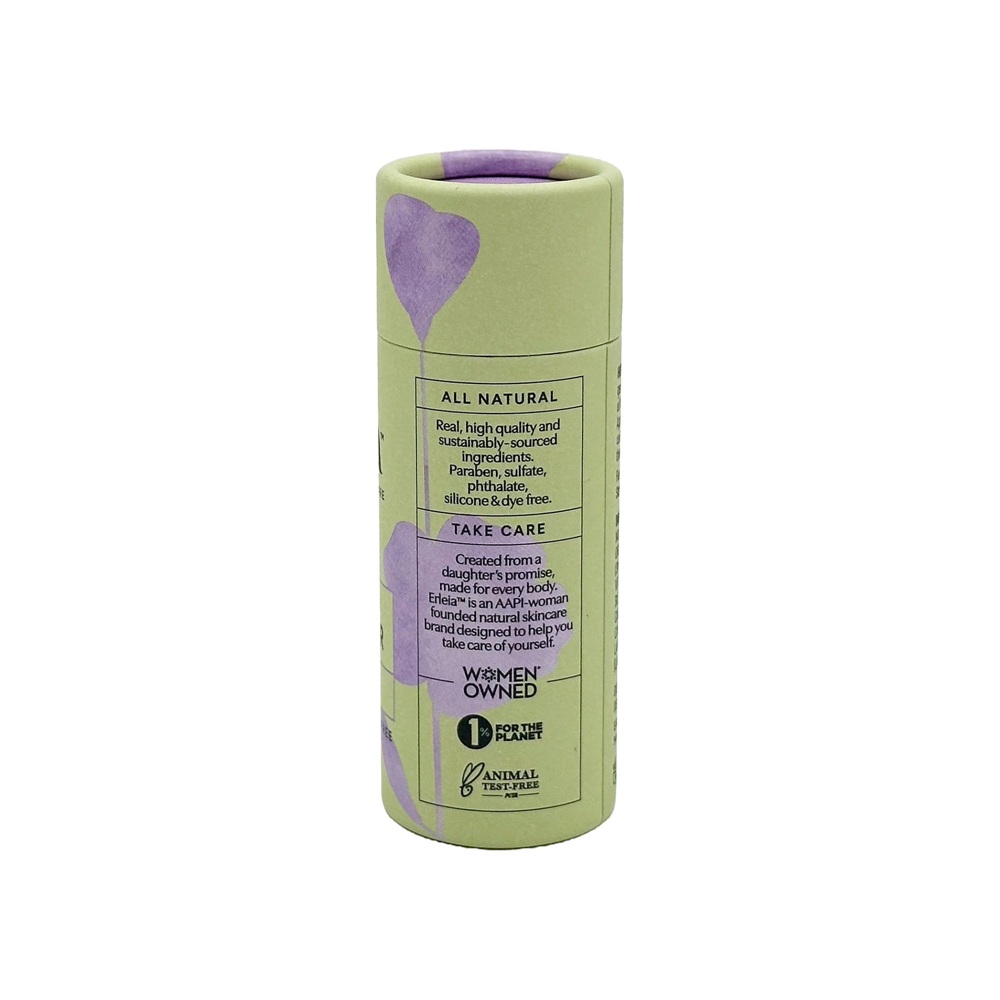 Erleia Travel-Friendly Lavender Lotion Bar — Vegan & Plastic-Free