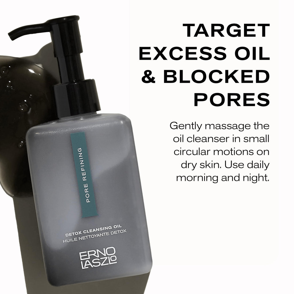 Erno Laszlo Detox Cleansing Oil — Charcoal & Shea Butter Deep Cleanse, 6.4 Fl Oz