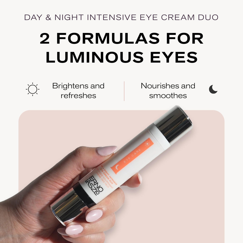 Erno Laszlo Day & Night Intensive Eye Cream Duo | Mature Skin Anti-Wrinkle Care | 2 x 0.27 Fl Oz