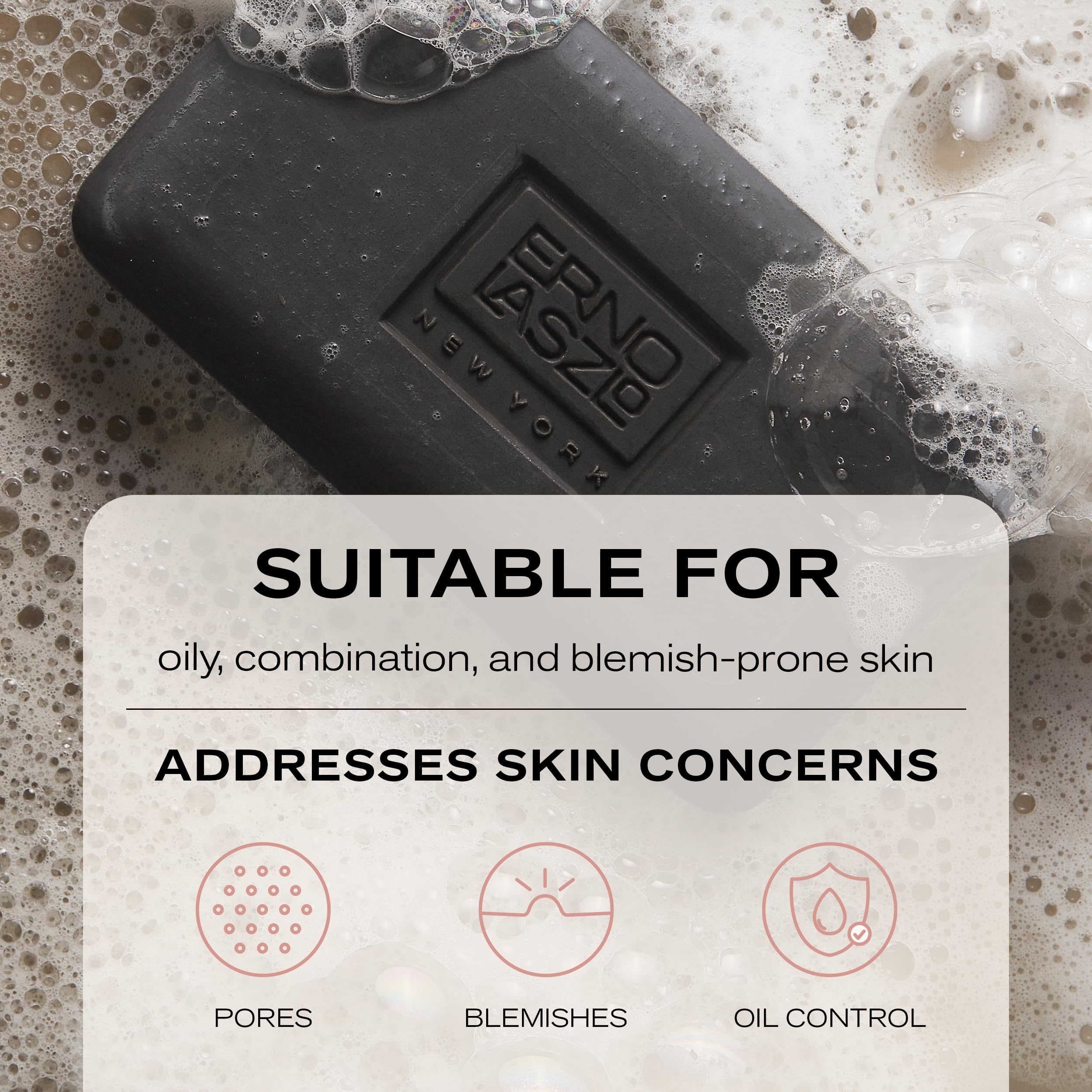 Erno Laszlo Sea Mud Deep Cleansing Bar with Dead Sea Mud & Charcoal | For Oily, Blemish-Prone Skin – 3.4 oz