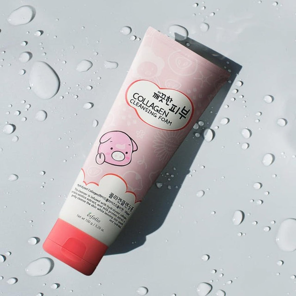 Esfolio Collagen Cleansing Foam – Hydrating Foaming Cleanser with Centella & Milk Protein (150ml)