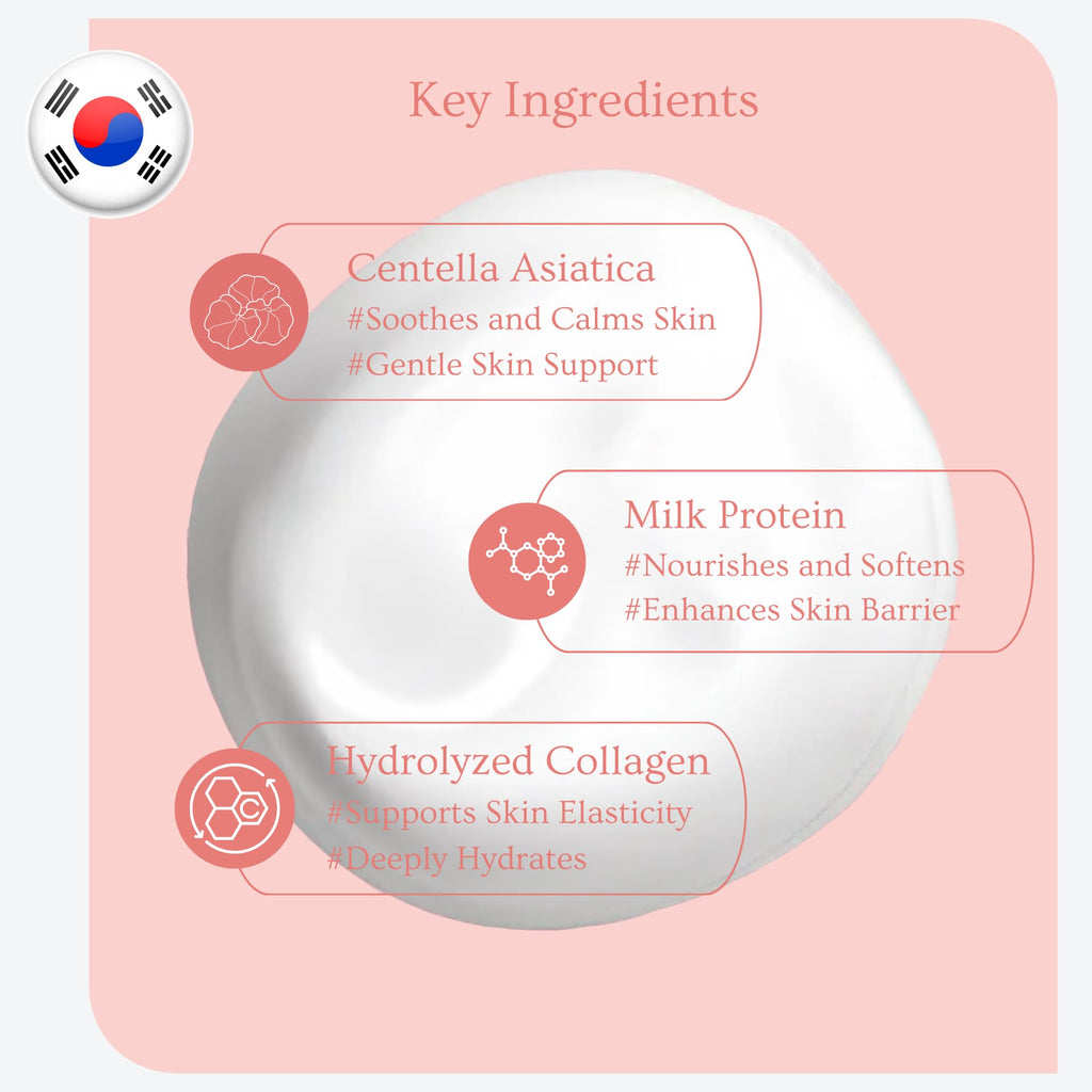 Esfolio Collagen Cleansing Foam – Hydrating Foaming Cleanser with Centella & Milk Protein (150ml)