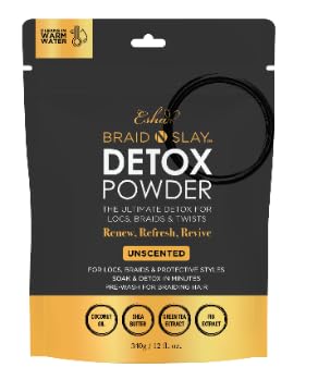 Esha Braid N Slay Detox Powder – Scalp Cleanser for Braids, Locs & Twists (Unscented, 340g)