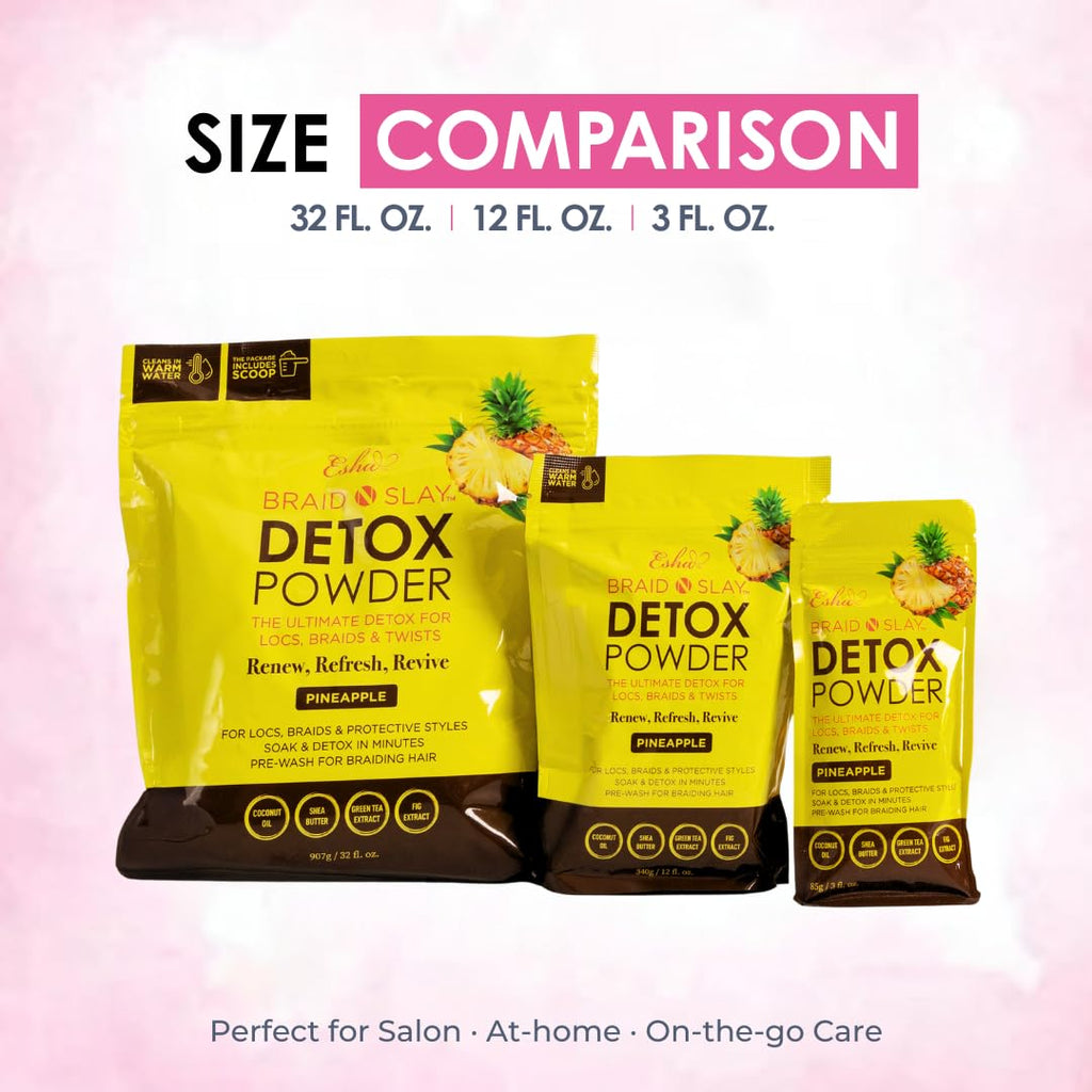 Esha Braid N Slay Detox Powder – Scalp Cleanser for Braids, Locs & Twists (Pineapple) – 907g