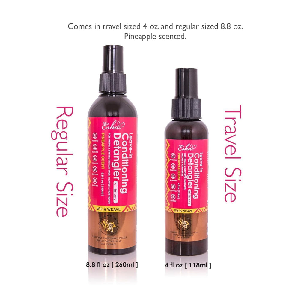 Esha Wig & Weave Leave-In Conditioner & Detangler Spray – 8.8 oz, Pineapple Scent, Sulfate-Free