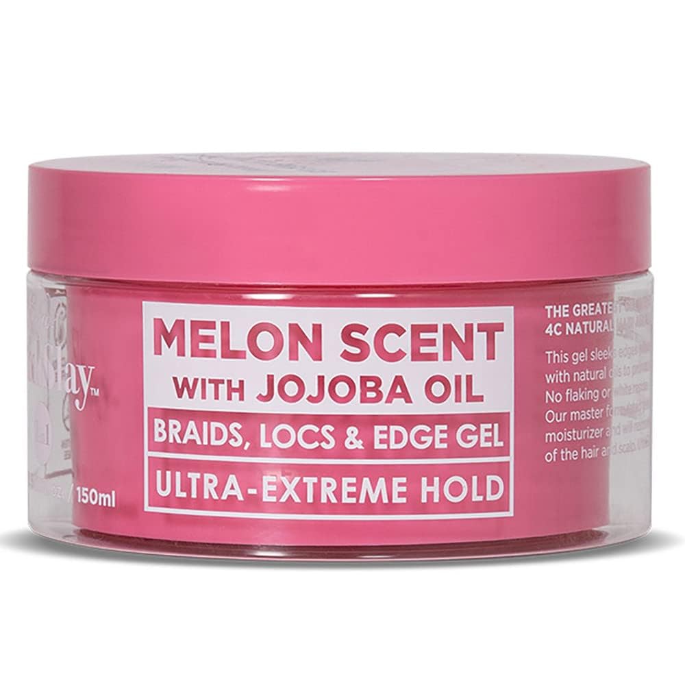 Esha Slick N Slay Braiding Gel – Ultra Hold & Hydration for Braids, Twists, Locs | Melon Infused, 5oz