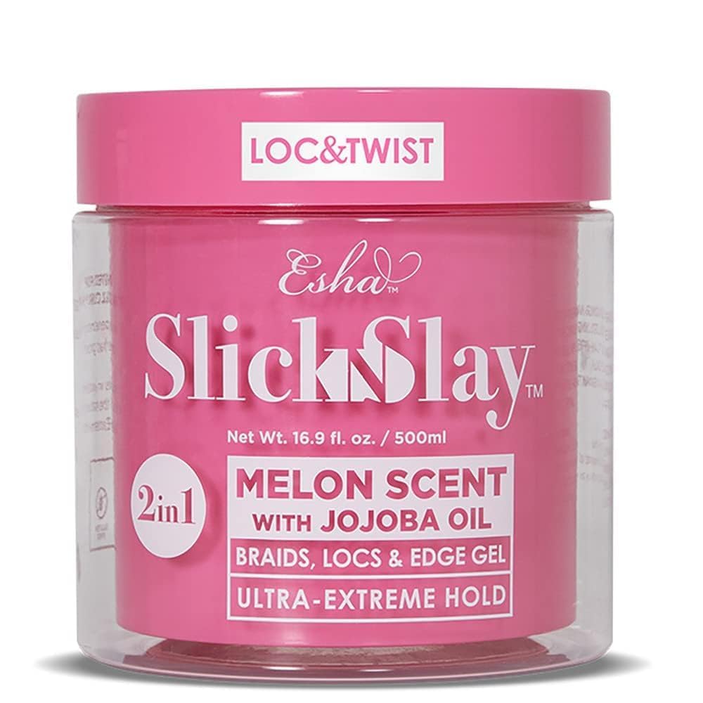 Esha Slick N Slay Braiding Gel – Ultra Hold, Melon (17 oz)