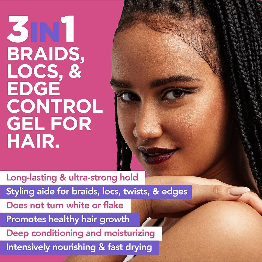 Esha Slick N Slay Braiding Gel – Ultra Hold & Hydration for Braids, Twists, Locs | Melon Infused, 5oz
