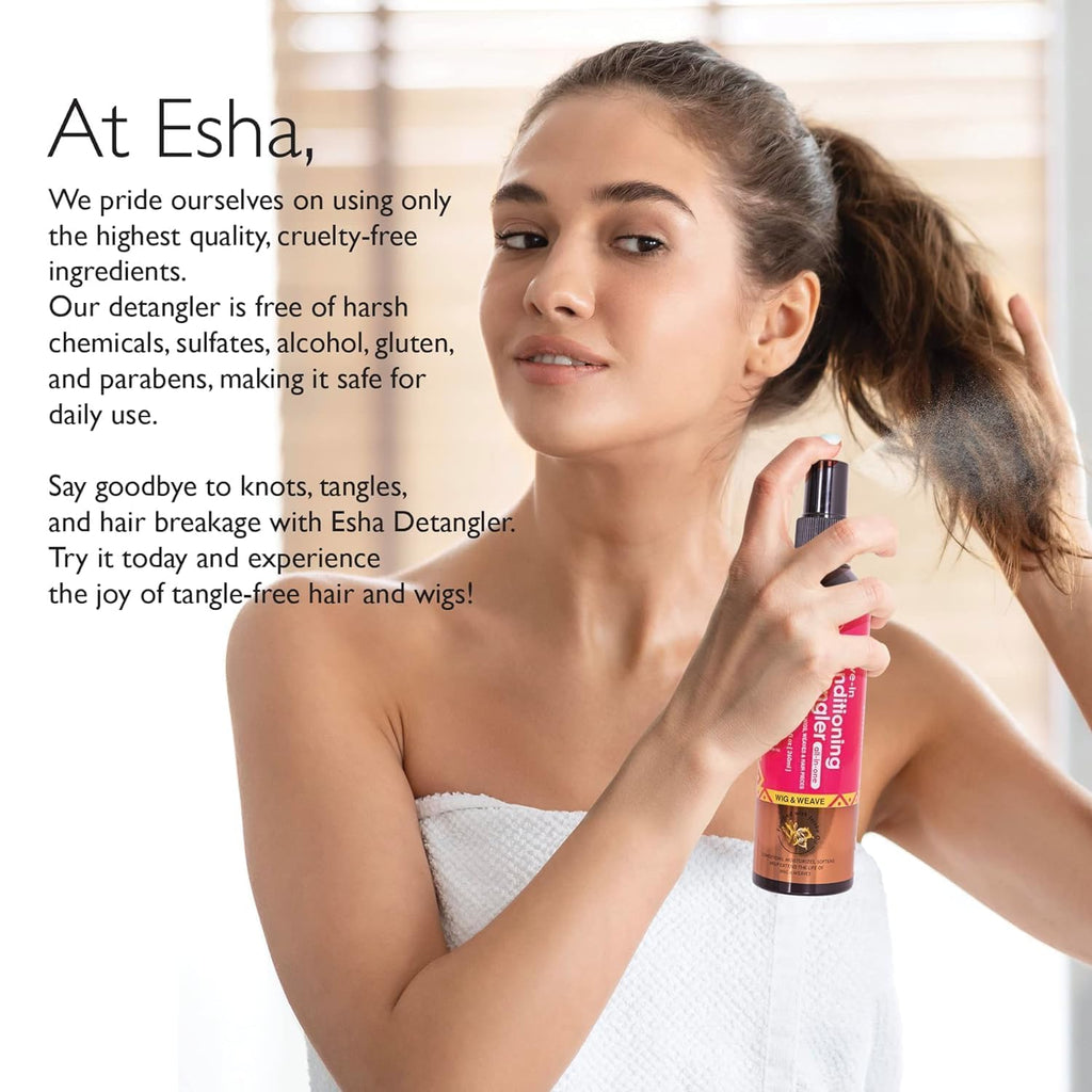 Esha Wig & Weave Leave-In Conditioner & Detangler Spray – 8.8 oz, Pineapple Scent, Sulfate-Free