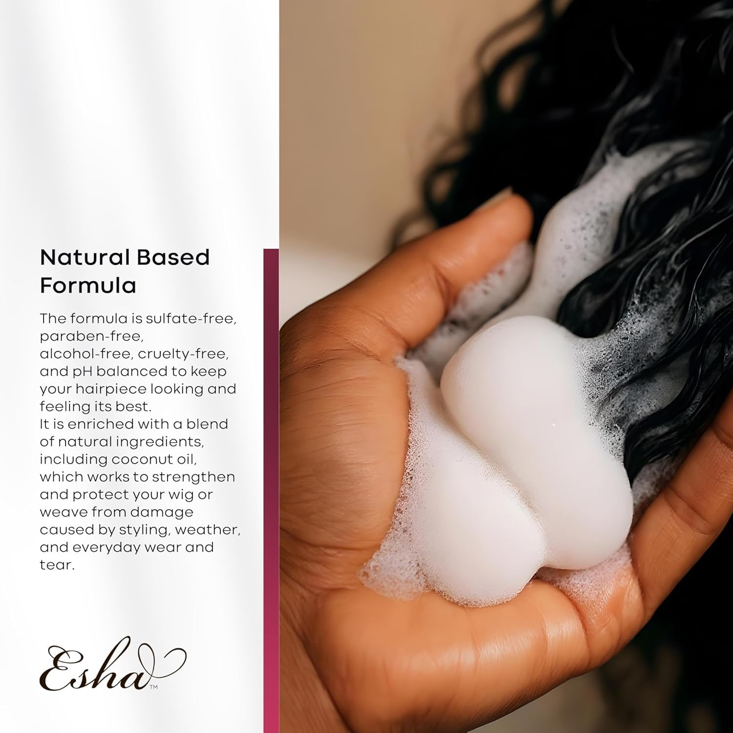 Esha Wig Revival Kit – Wig Shampoo & Detangler for Human Hair & Synthetic Wigs