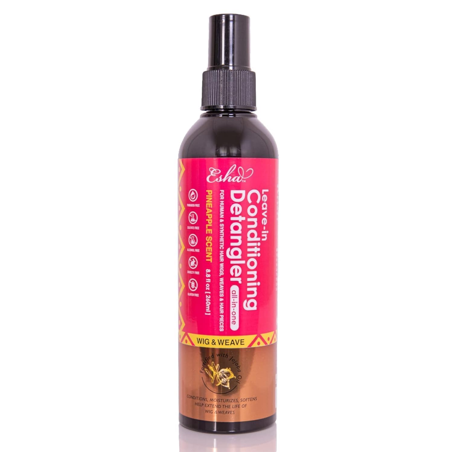 Esha Wig & Weave Leave-In Conditioner & Detangler Spray – 8.8 oz, Pineapple Scent, Sulfate-Free