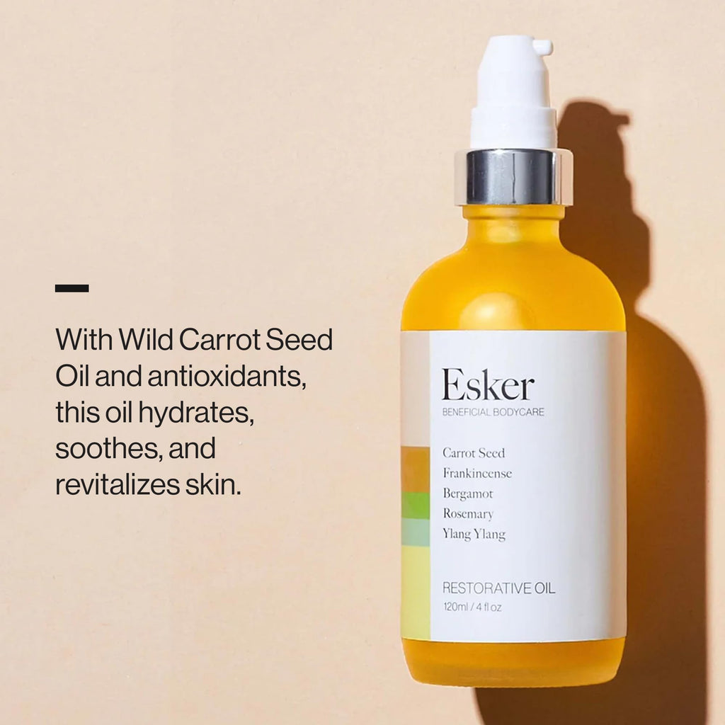 ESKER Restorative Body Oil | Deep Hydration, Quick Absorption & Circulation Support | 4oz