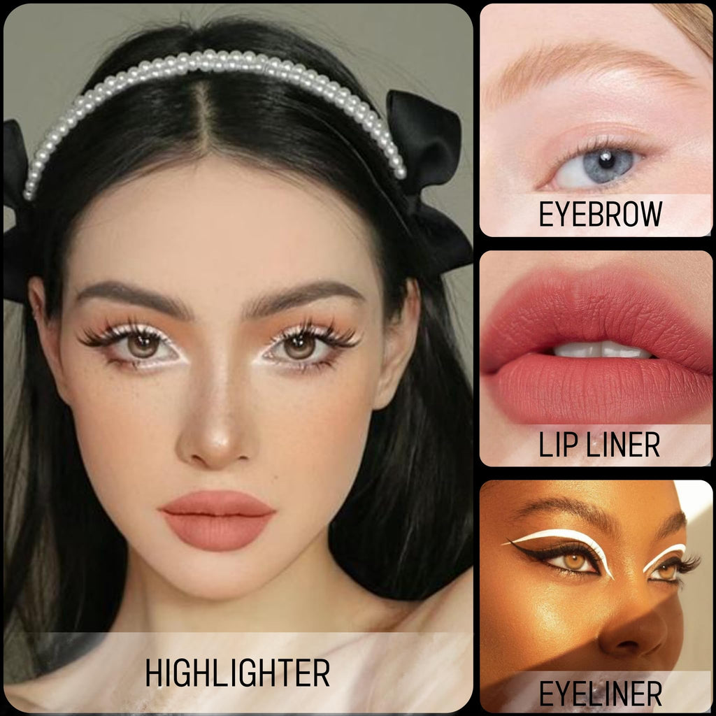 ESOTERIQUE 4-in-1 Makeup Pen – Eyeliner, Lip Liner, Brow Pencil & Highlighter (Shade 01) – Cruelty-Free & Vegan
