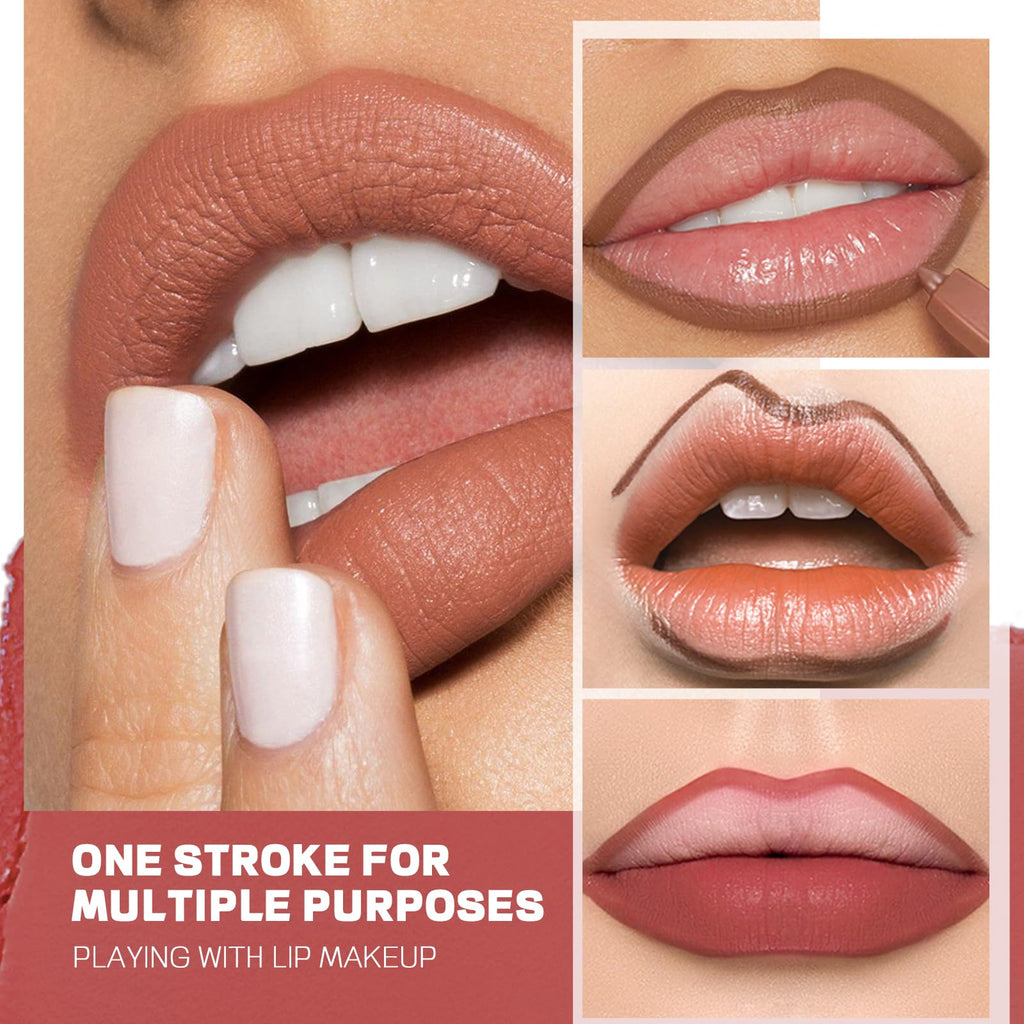 Espoce Lip Liner Set 12Pcs – Creamy Matte, Long-Lasting with Sharpener