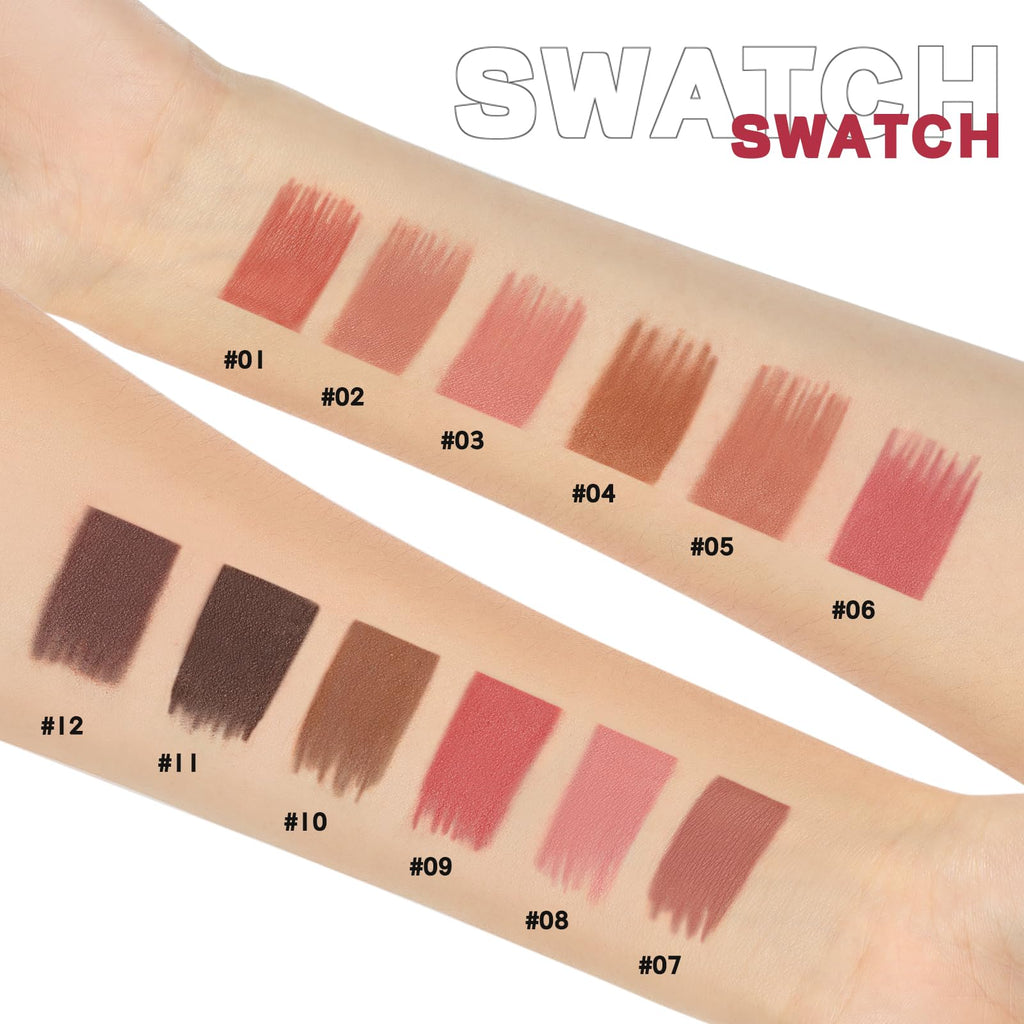 Espoce Lip Liner Set 12Pcs – Creamy Matte, Long-Lasting with Sharpener