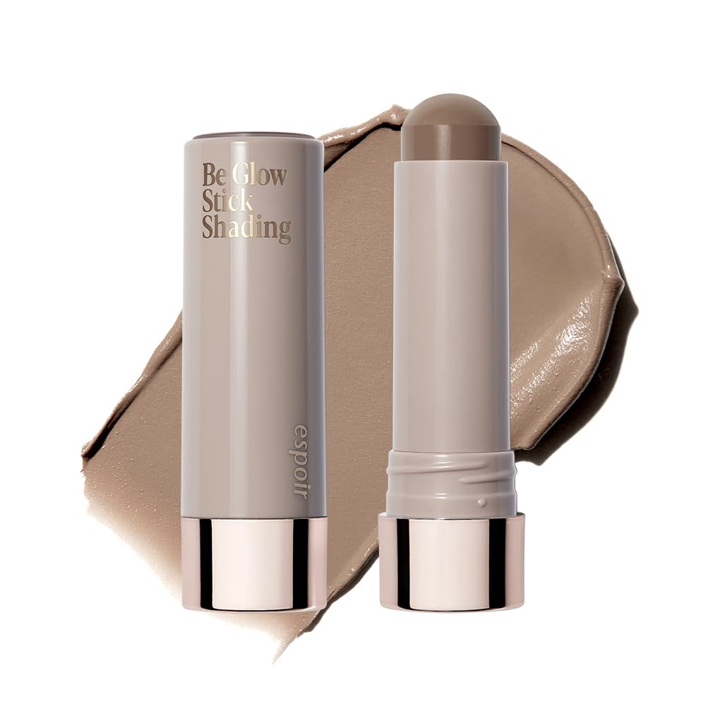 Espoir Be Glow Shading Stick Contour #1 Neutral Gray | Creamy, Blendable Contour with Hyaluronic Peptide
