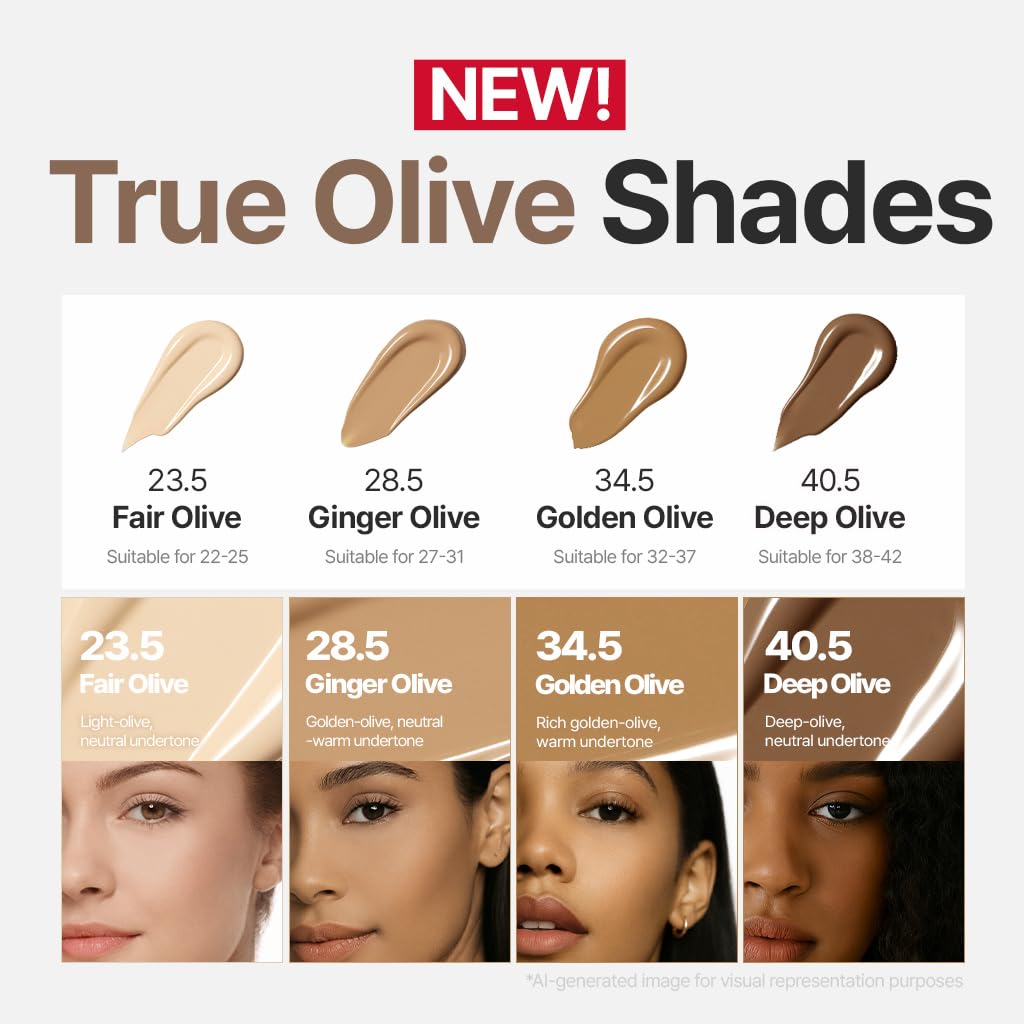 Espoir Be Velvet Cushion Foundation #34.5 Golden Olive — Zero Oxidation, Velvety Finish, 0.46 oz (Vegan)