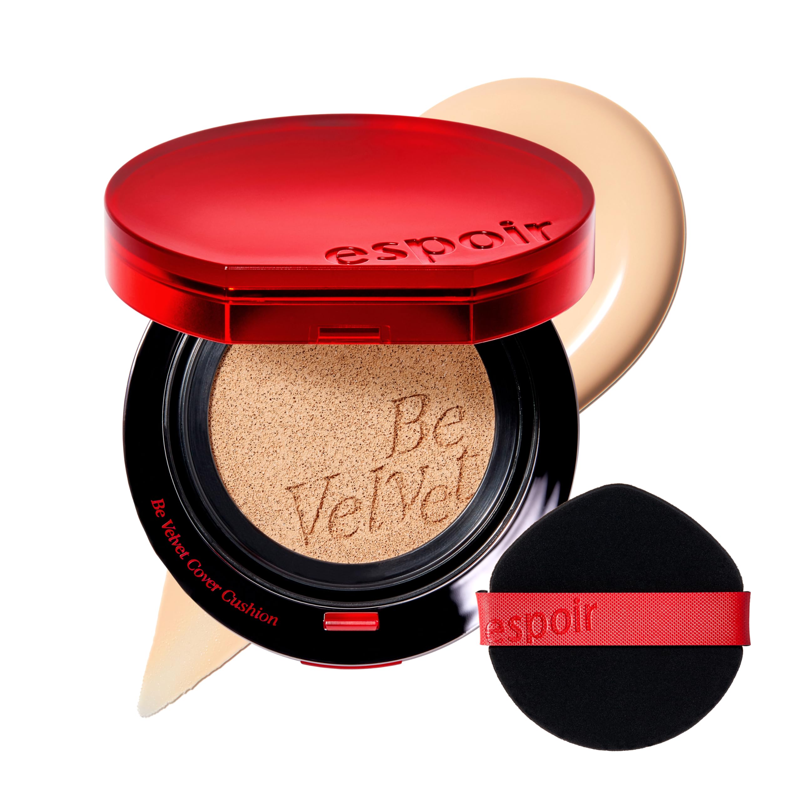 Espoir Be Velvet Cushion Foundation #21 Ivory – Oxidation-Resistant, Velvety Finish, Lightweight Vegan 0.46 oz