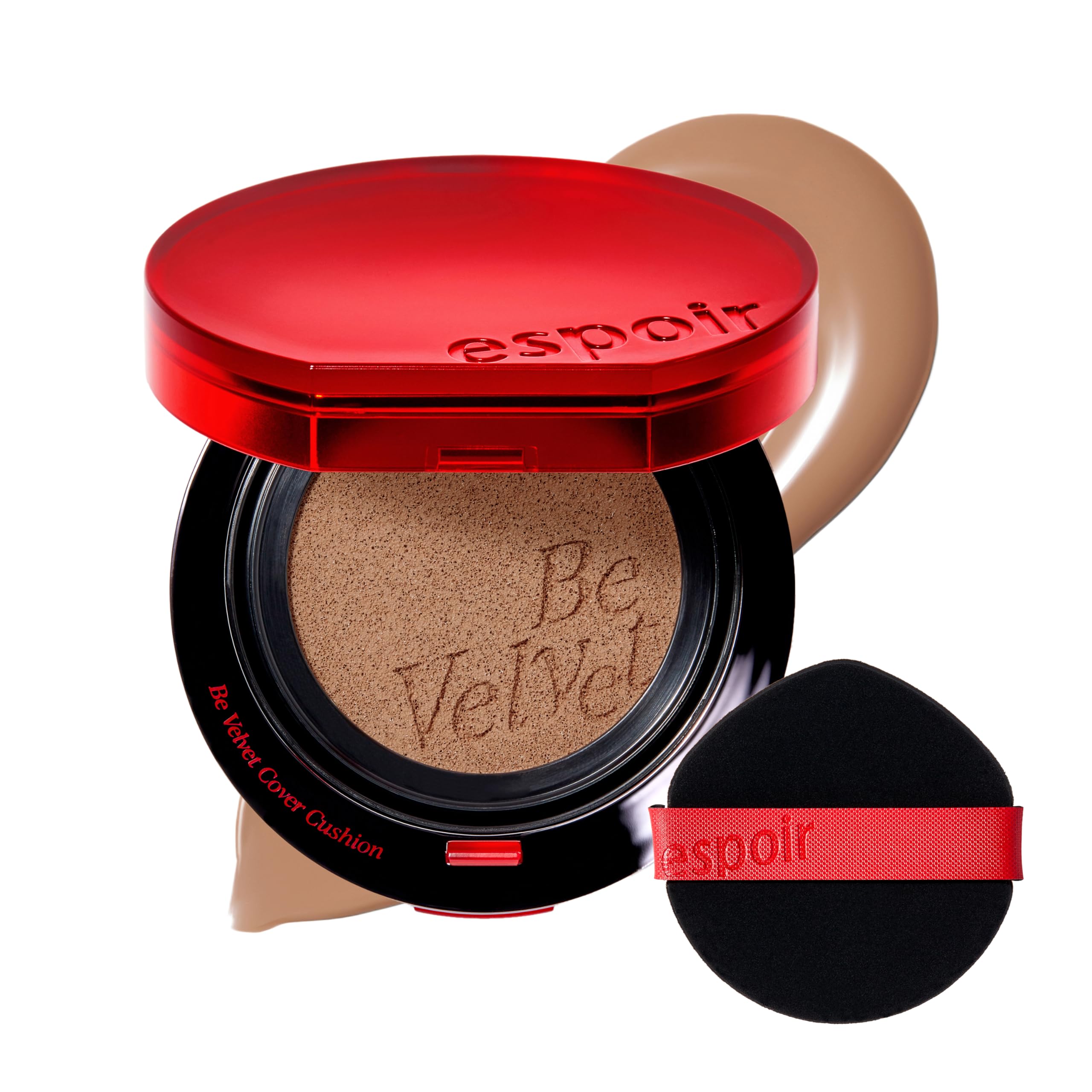 Espoir Be Velvet Cushion Foundation #31 Macchiato | No Oxidation, Long-Lasting Color, Velvet Finish – Vegan, 0.46 oz