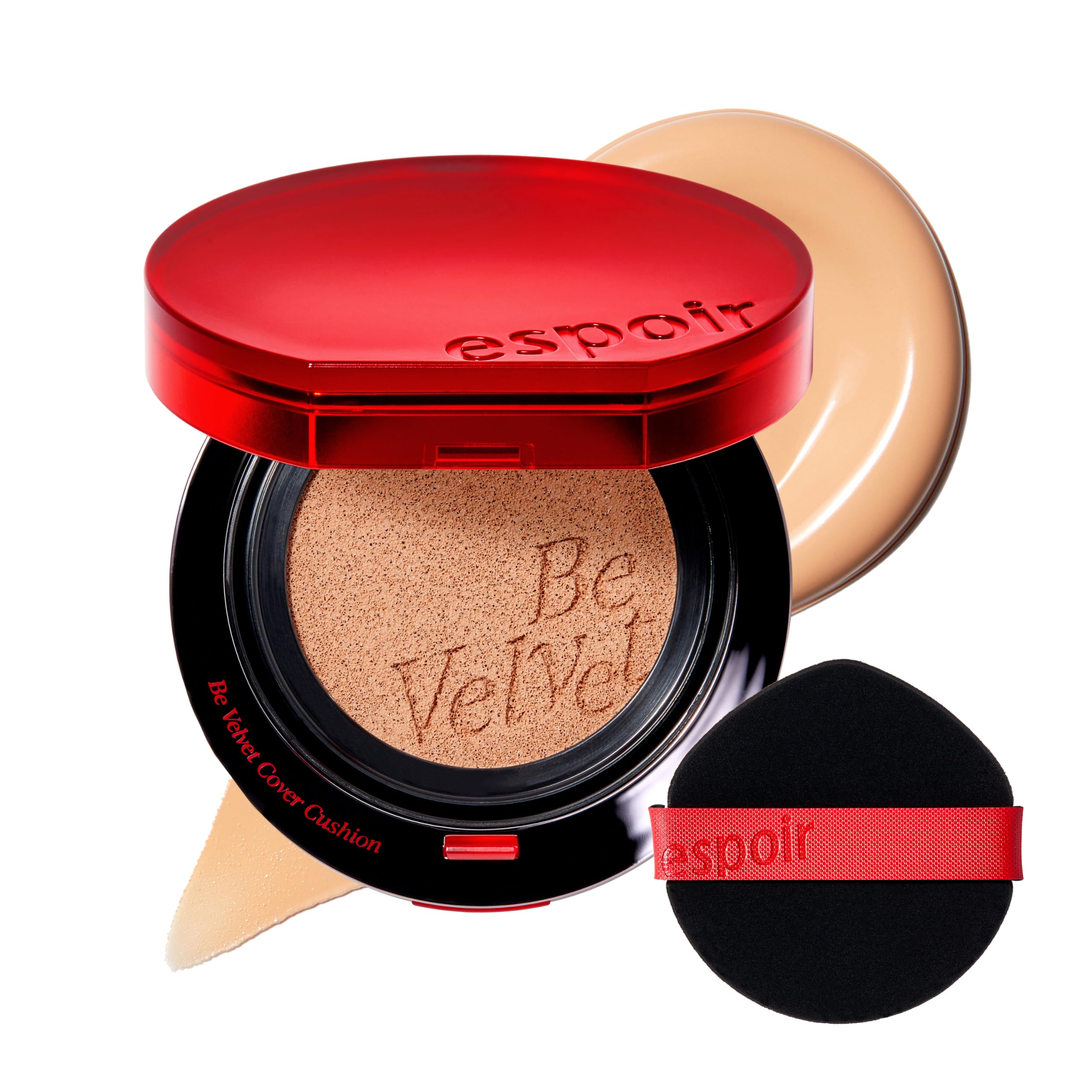Espoir Be Velvet Cushion Foundation #25 Tan — Long-Lasting, Zero Oxidation, Velvety Finish | Vegan 0.46 oz