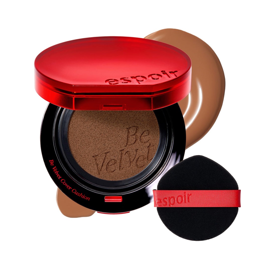 Espoir Be Velvet Cushion Foundation #42 Hazel – Long-Lasting Color, Velvety Finish, Vegan (0.46 oz)